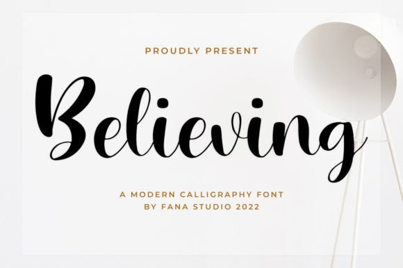 Believing: A Modern Script Typeface for Editorial Design