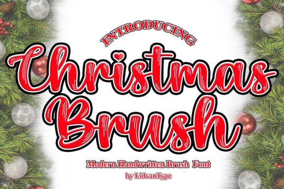 Christmas Brush: A Handwritten Typeface for Elegant Branding