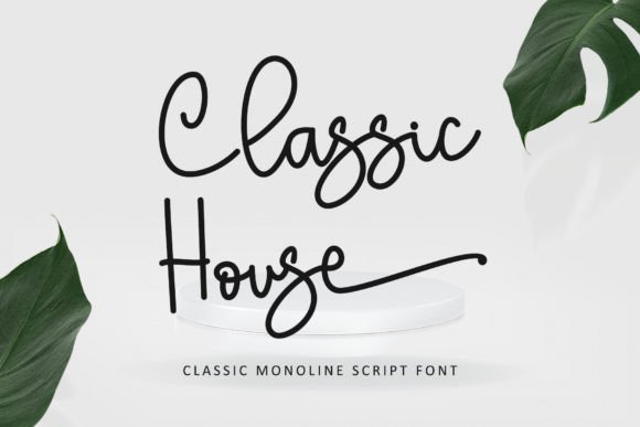 Classic House: A Monoline Typeface for Modern Web Design