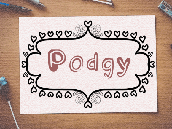 Podgy: A Whimsical Handwritten Font for Editorial Design