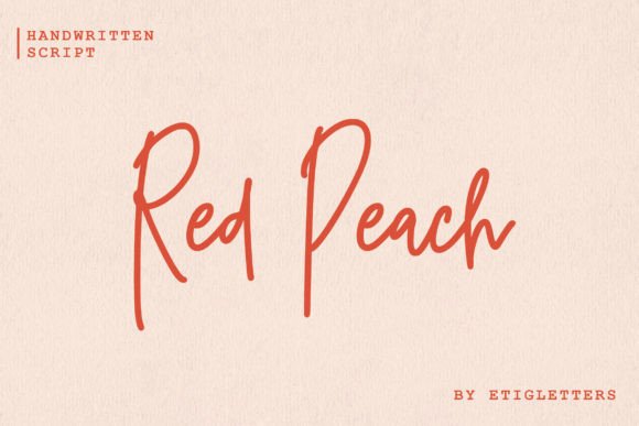 Red Peach: A Dazzling Script Typeface for Branding
