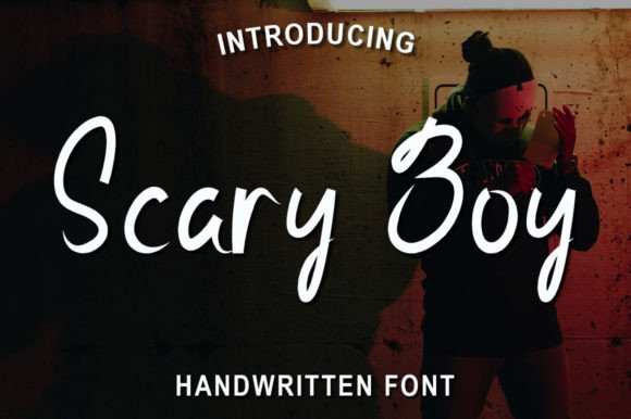 Scary Boy Font: Playful Handwritten Style for Crafts
