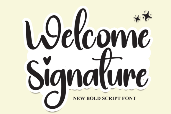 Welcome Signature: A Refined Script Font for Editorial Design