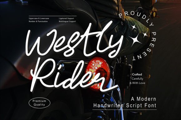 Westly Rider: A Modern Script Font for Your Brand